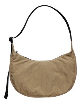 BAGGU Medium Nylon Crescent Bag in Khaki